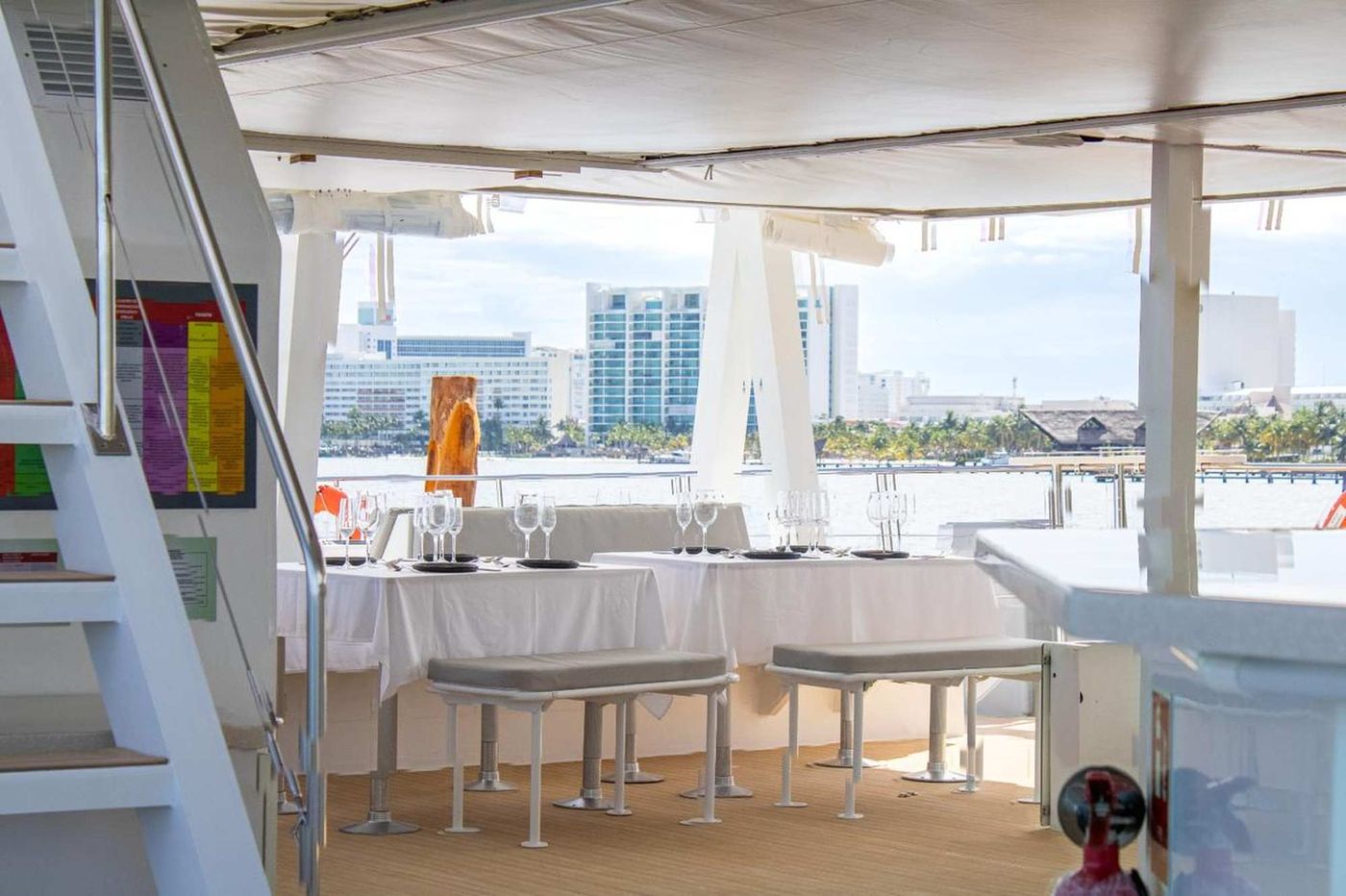 Mayey catamaran sunset Cancun